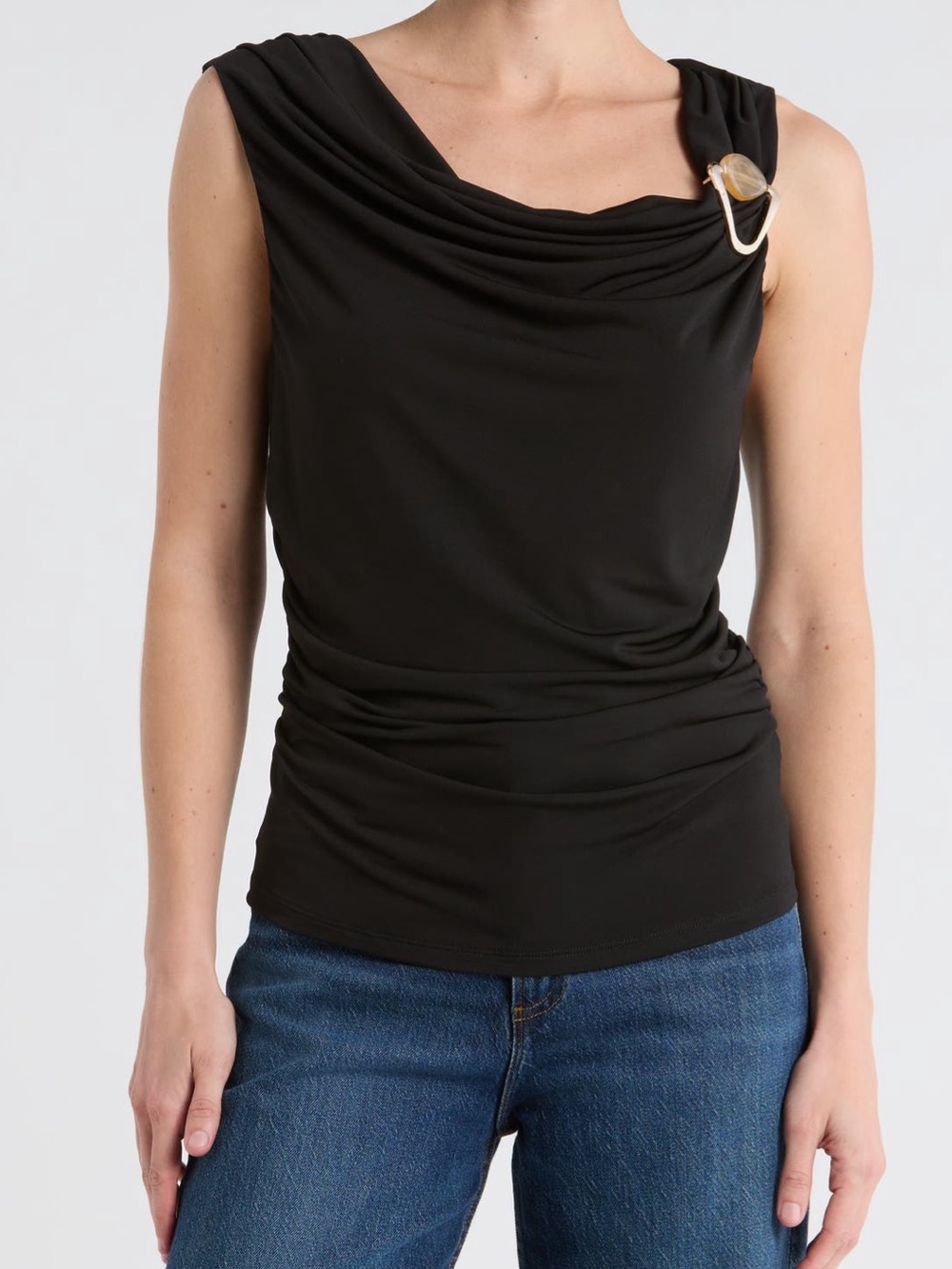 Socialite Ruched Top W/Hardware SZ-Medium New